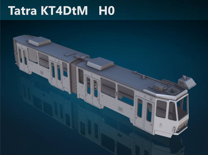 Tatra KT4DtM H0 [body] 3d printed Tatra KT4DtM top rendering