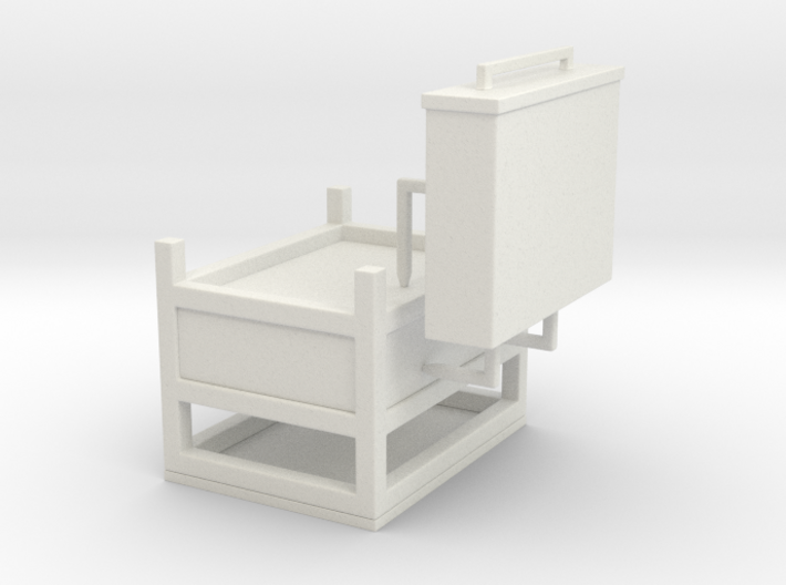 Miniature Industrial Single Drawer Nightstand 3d printed White Natural Versatile Plastic