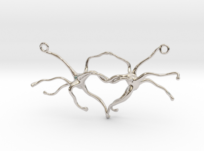 Synapse heart Pendant 3d printed