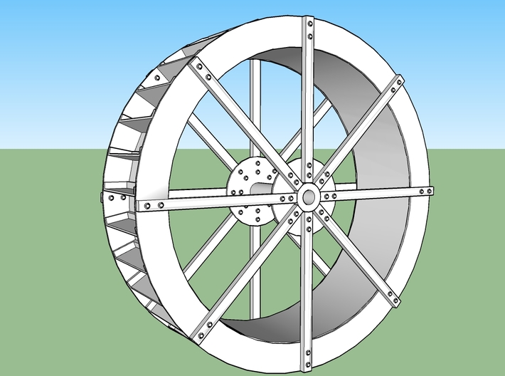 Waterwheel 3d printed 