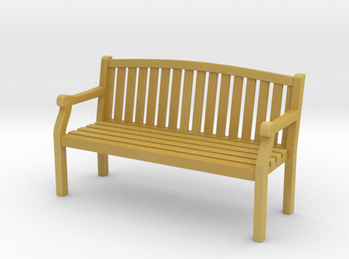 Wooden Bench 01. 1:24 Scale 3d printed