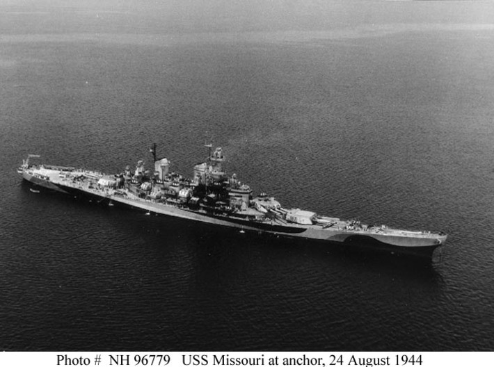 Nameplate USS Missouri BB-63 (15 cm) 3d printed Iowa-class battleship USS Missouri BB-63.