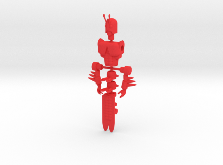 Shattered Glass Bug Figure Micronauts 3d printed Red Parts
