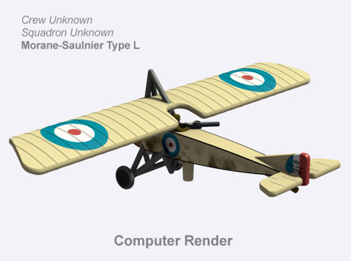 Morane-Saulnier Type L (full color) 3d printed