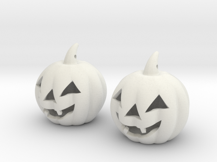 Halloween Pumpkin earrings (set - 2pcs) 3d printed
