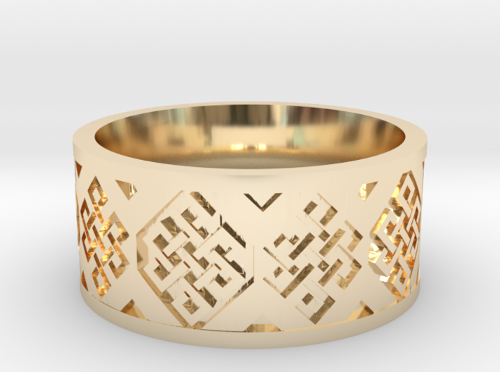 Endless Knot Ring V2 3d printed