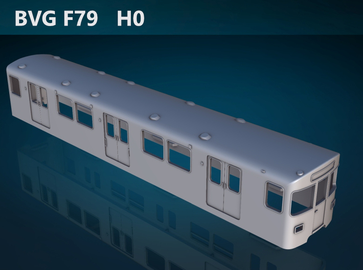 Berlin Baureihe F79  H0 [body] 3d printed BVG Baureihe F79 top rendering