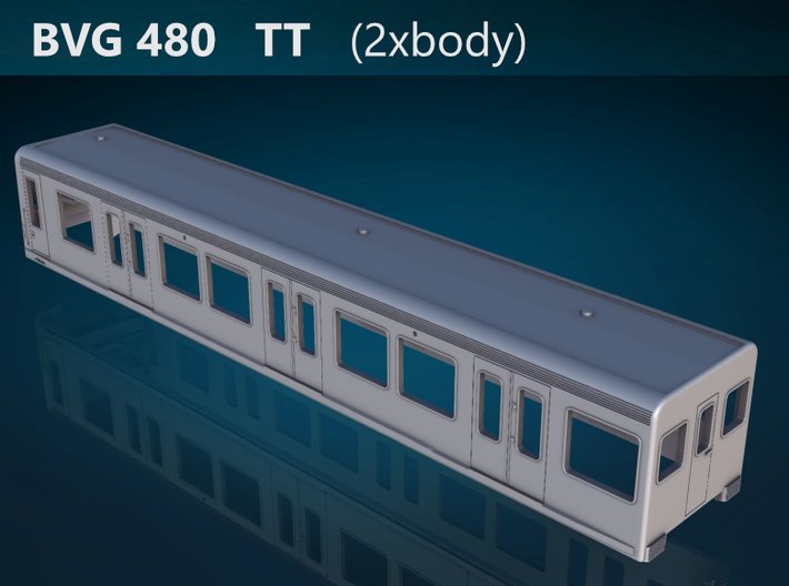 BVG BR 480 TT [2x body] 3d printed BVG BR 480 TT top rendering