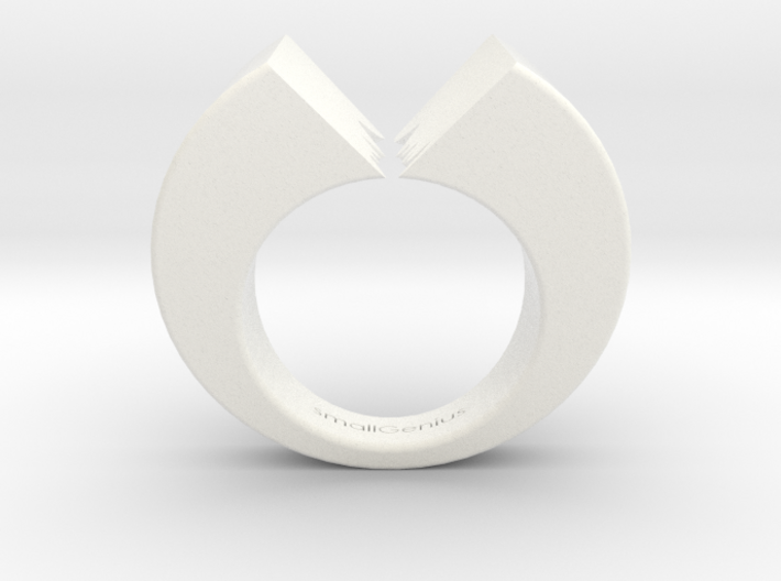 Lovers Ring 02 Angular D19mm Size 9 3d printed