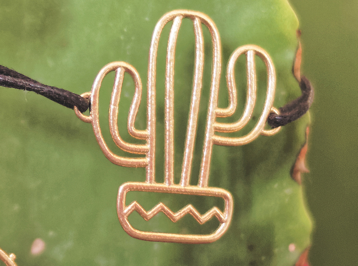 Cactus Arms Bracelet 3d printed