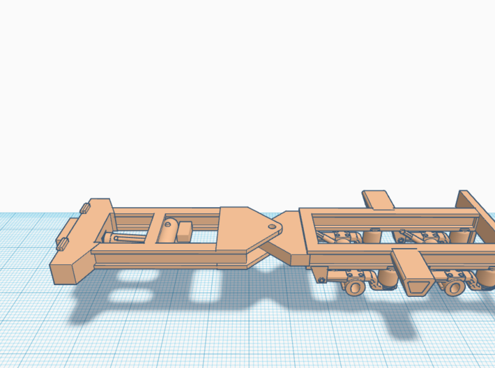 1/50th 2 axle booster for Talbert Type rail lowboy 3d printed 