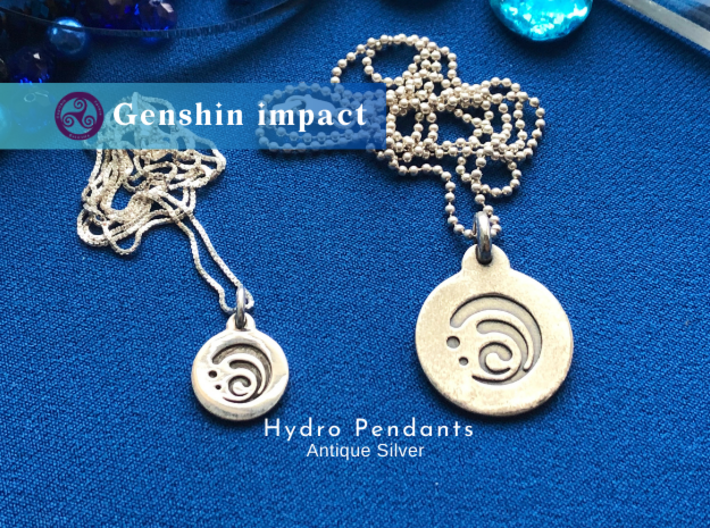 Genshin Impact Hydro Pendant 3d printed 