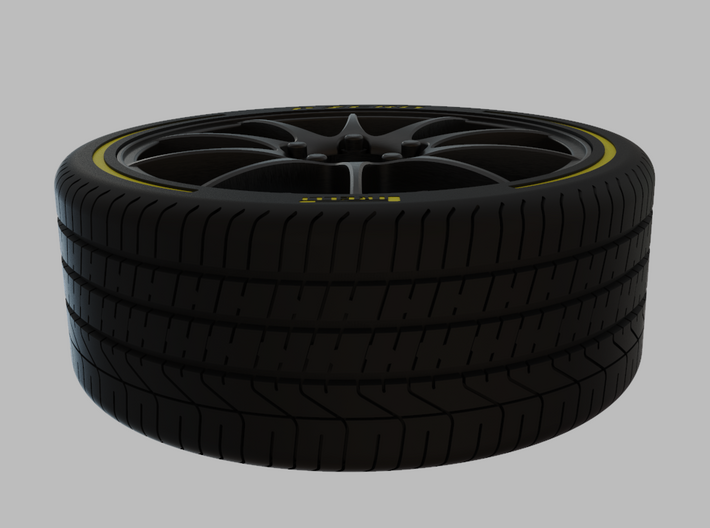 Miniature Konig Illusion Rim & Tire - 4x 3d printed Miniature Konig Illusion Rim & Tire - 4x