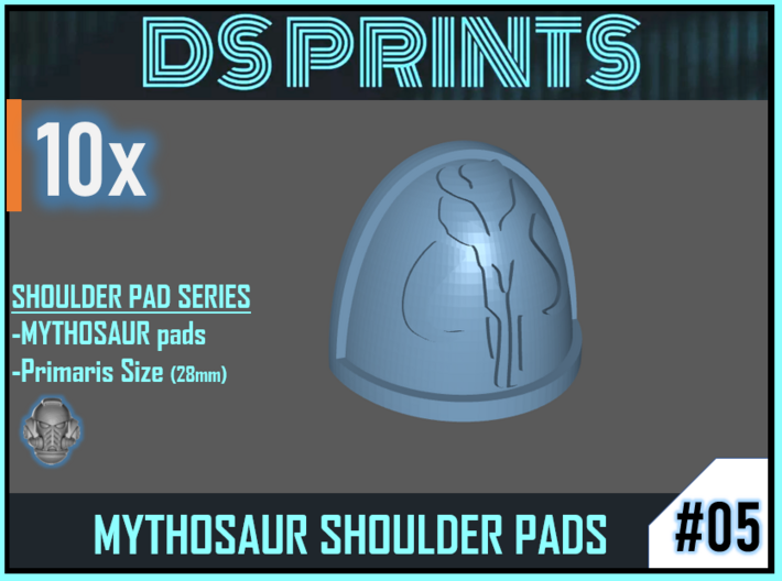 Mythosaur Shoulder pad x10 | Pad Series #5 | SM  3d printed 