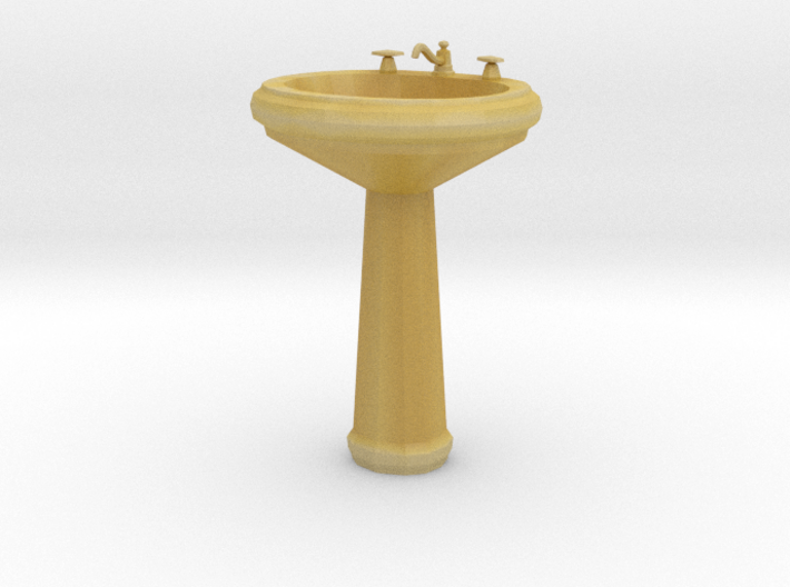 Dollhouse Miniature Pedestal Sink 'Finer Fare' 3d printed