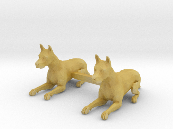 Dogs Lying Down 3d printed