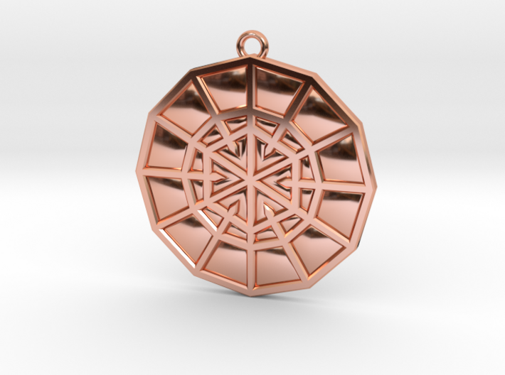 Resurrection Emblem 02 Medallion (Sacred Geometry) 3d printed