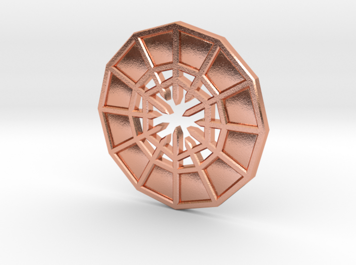 Rejection Emblem CHARM 08 (Sacred Geometry) 3d printed