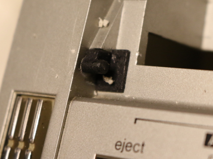 Sharp GF-777 replacement deck door hinge pins 3d printed Actual printed snap in Left hinge pin