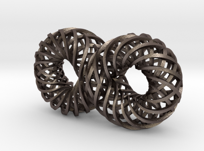 Quadruple Spiralling Infinity - rect 3d printed