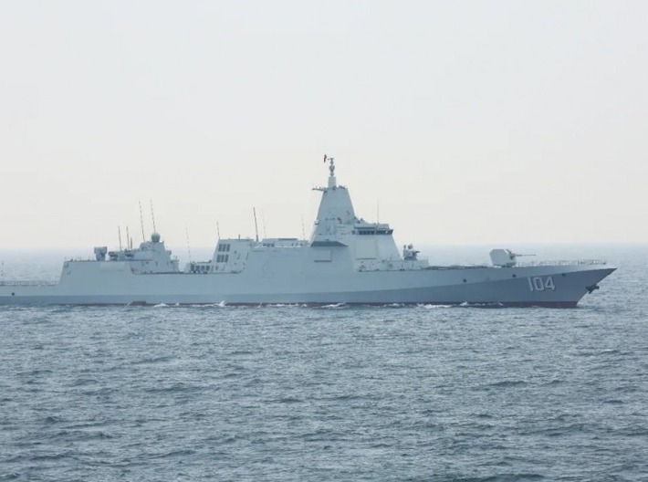 Nameplate Wuxi 无锡 (10 cm) 3d printed Type 055 Renhai-class guided missile destroyer Wuxi.  Photo: China PLAN.
