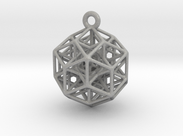 6D Hypercube Keychain 3d printed
