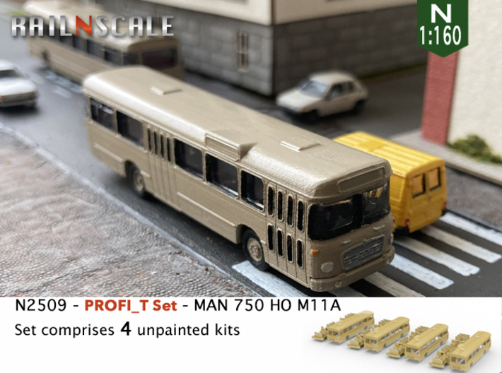 PROFI_T Set: 4x MAN 750 HO M11A (N 1:160) 3d printed