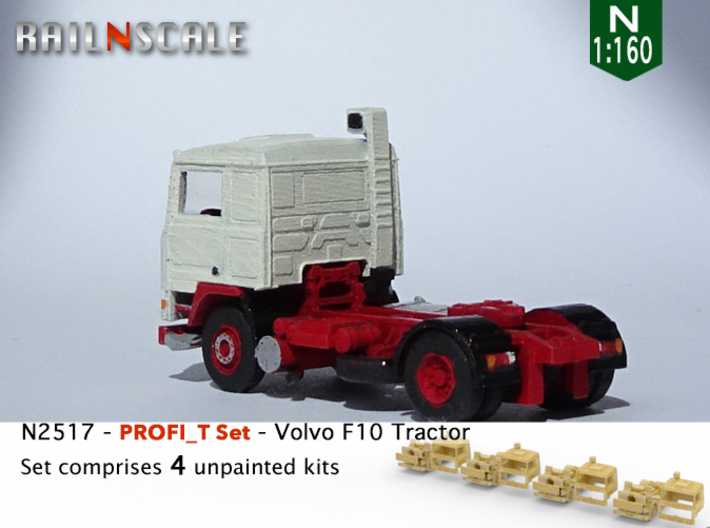 PROFI_T Set: 4x Volvo F10 4x2 tractor (N 1:160) 3d printed 