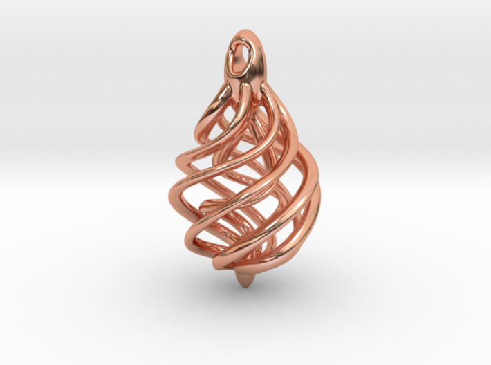 Convoluted Pendant 3d printed