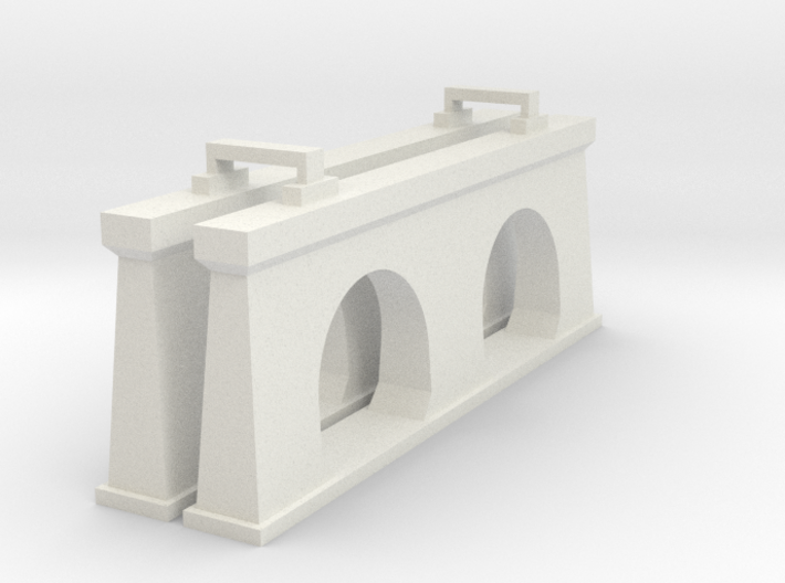 Concrete Double Track Bridge 2 Supports N 1/160 3d printed