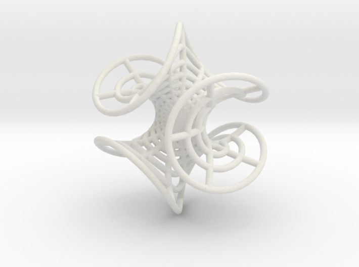 Enneper's mesh earring -polished materials 3d printed