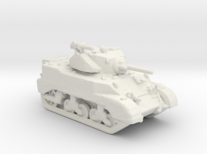 ARVN M5 Stuart Light tank white plastic 1:160 scal 3d printed