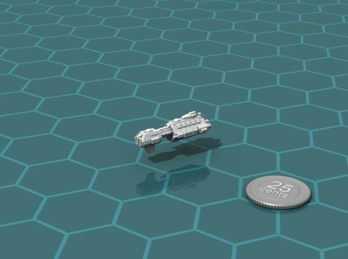 Kriegshammer Cruiser 3d printed Render of the model, with a virtual quarter for scale.