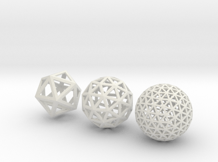 Geodesic spheres 3d printed 