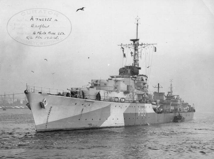 Nameplate HMS Barfleur 3d printed Battle-class destroyer HMS Barfleur.