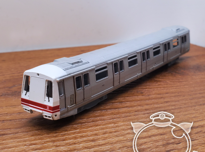 [1/160 ~ Car A] 都城嘉慕列車 / HK MTR Metro Cammell EMU 3d printed 