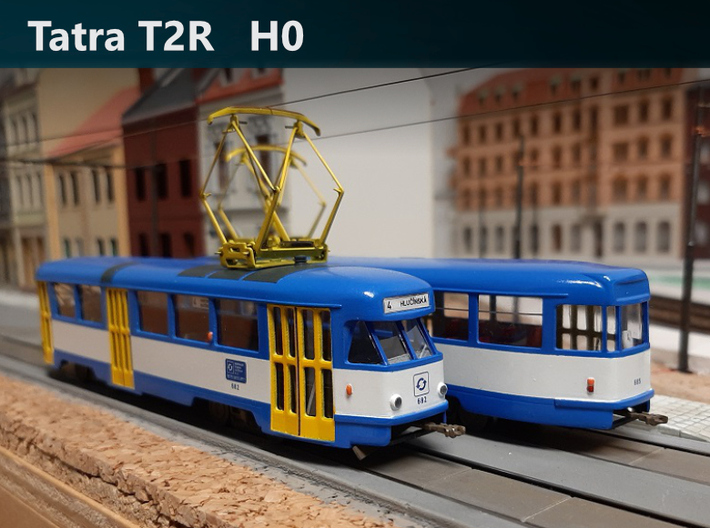 Tatra T2R H0 [body] 3d printed Finished model built by Stefan Dersch