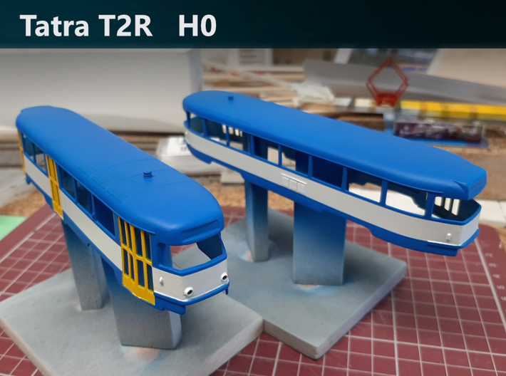 Tatra T2R H0 [body] 3d printed Painted model built by Stefan Dersch