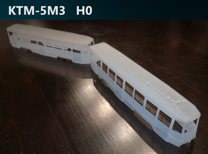 KTM-5M3 H0 scale [body] 3d printed Raw model printed in Smooth Fine Detail Plastic