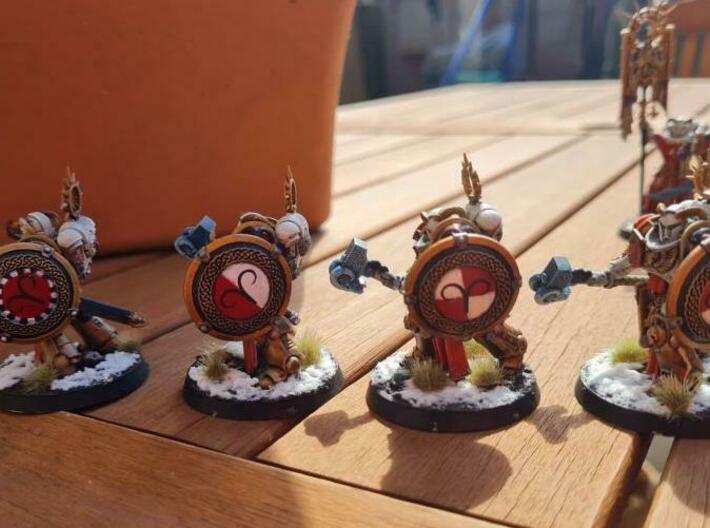 Sons of Aries - Round Power Shields (L&R) 3d printed 