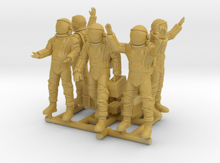 ASTRONAUT WORKERS WITH BOXES 1/87 3d printed