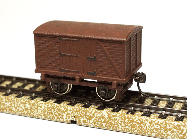 Four Wheel Baggage Car c. 1847 3d printed painted and finished model