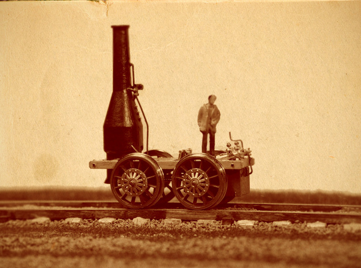 1830 Best Friend of Charleston Steam Locomotive 3d printed painted and detailed model