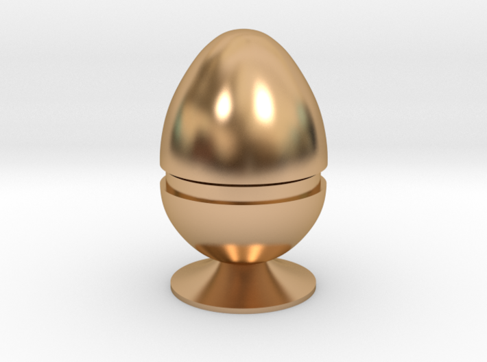 Two part hollow egg shell with foot 3d printed