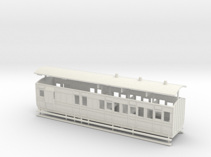 4mm scale OOn3 / 0012 LBER Brake Third Carriage 3d printed 