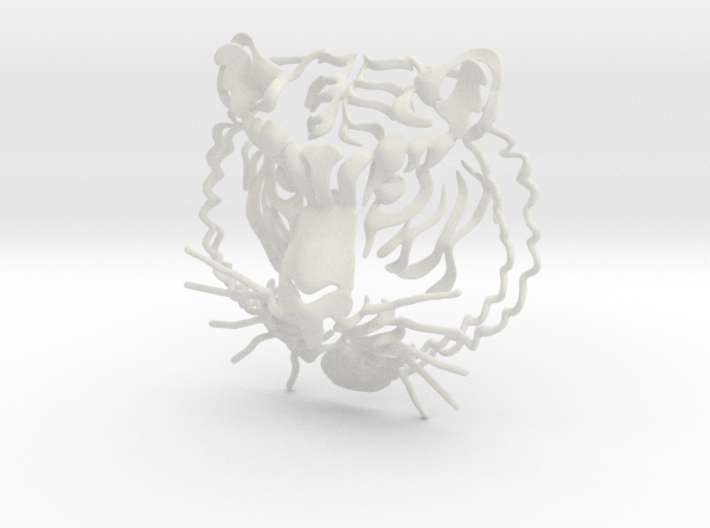 Tiger's head 3d printed 