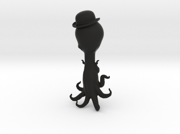 Derby Octopus in Bowler Hat (Jewelry Holder) 3d printed 