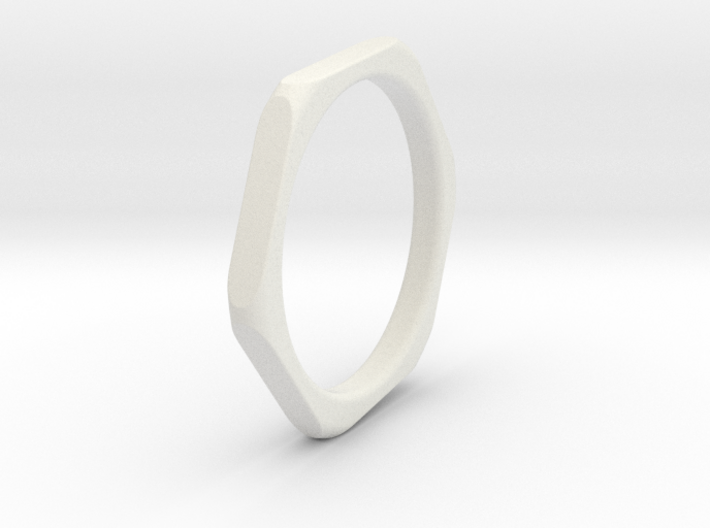 Thin hex nut ring 3d printed 