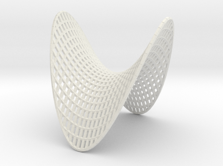 Hyperbolic Paraboloid showing parabolic cross sect 3d printed 