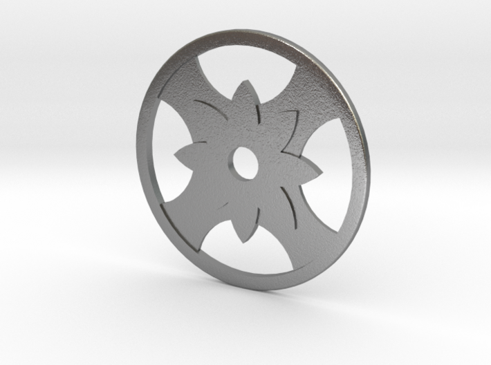Round Pendant - Eight Petal Supported 3d printed 